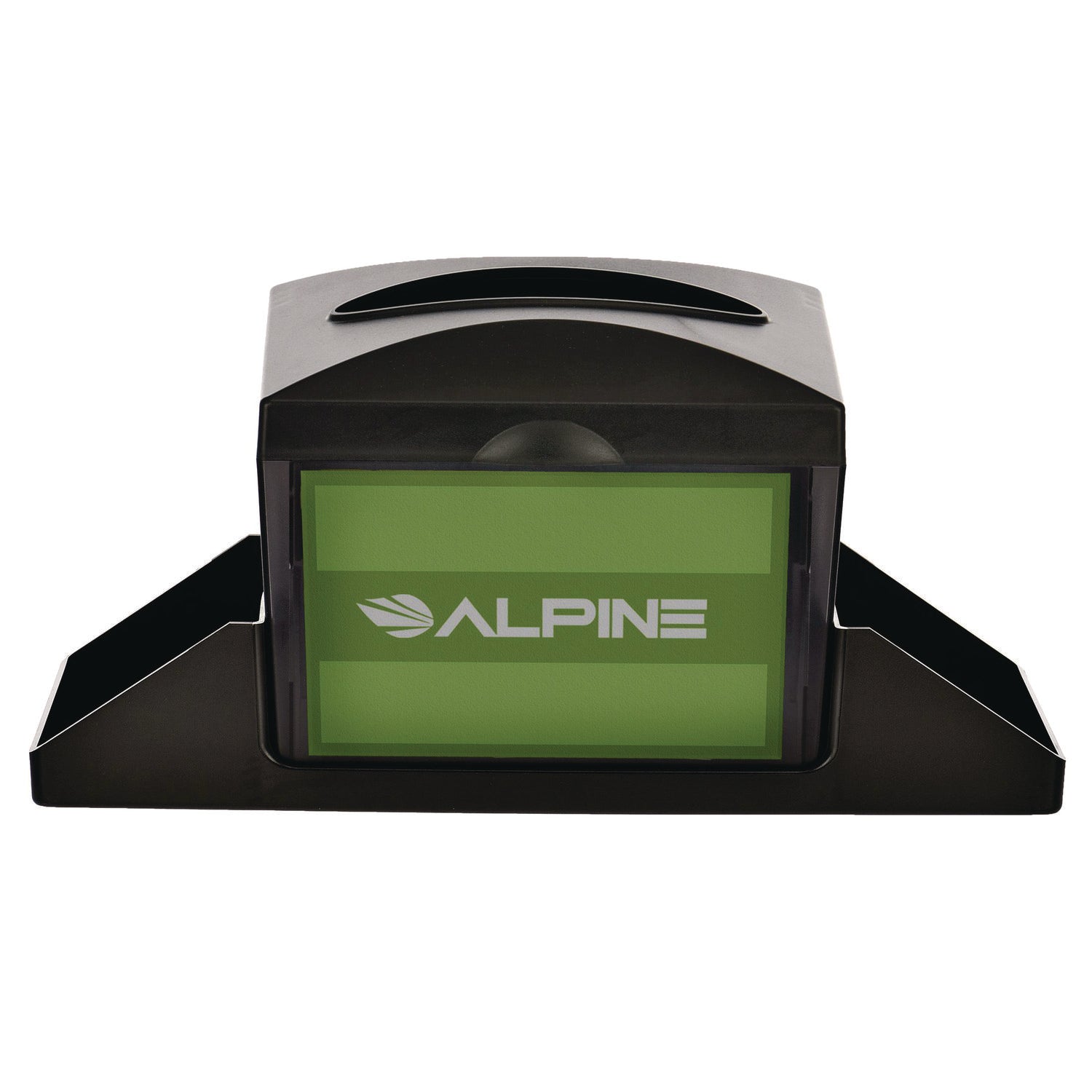 Interfold Table Top Dispenser Napkin Holder with Caddy, 6 x 14.17 x 6.5, Black