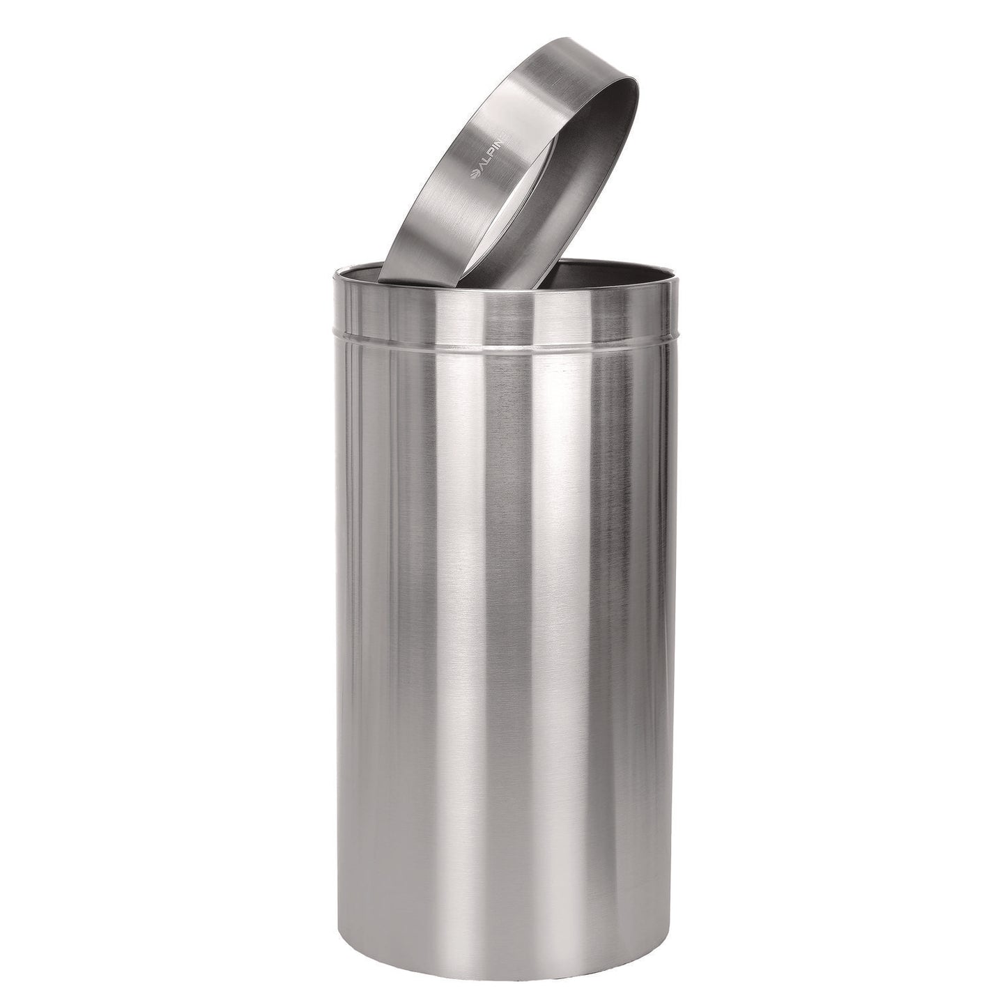 27 Gallon Stainless Steel Commercial Indoor Trash Can, Brushed Stainless Steel