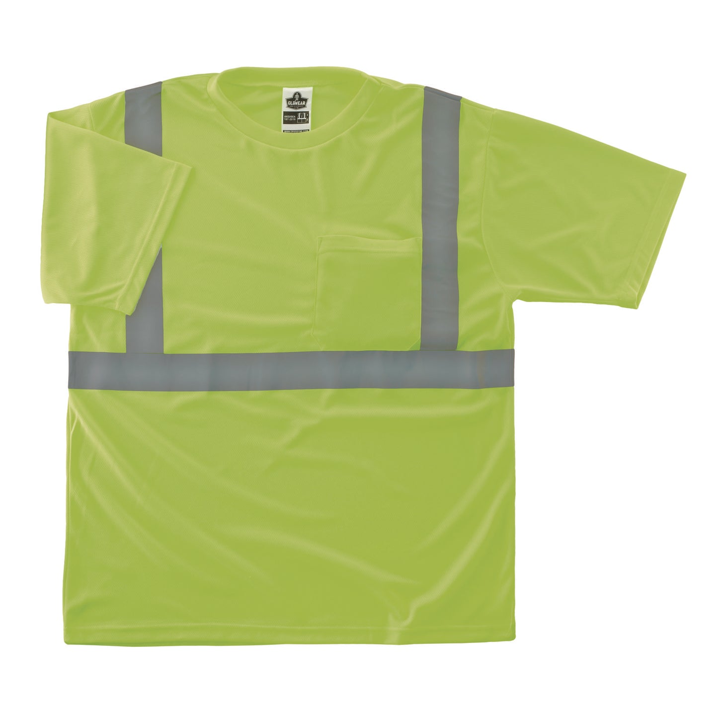 GloWear 8289-ECO Class 2 Recycled Hi-Vis T-Shirt, 3X-Large, Lime
