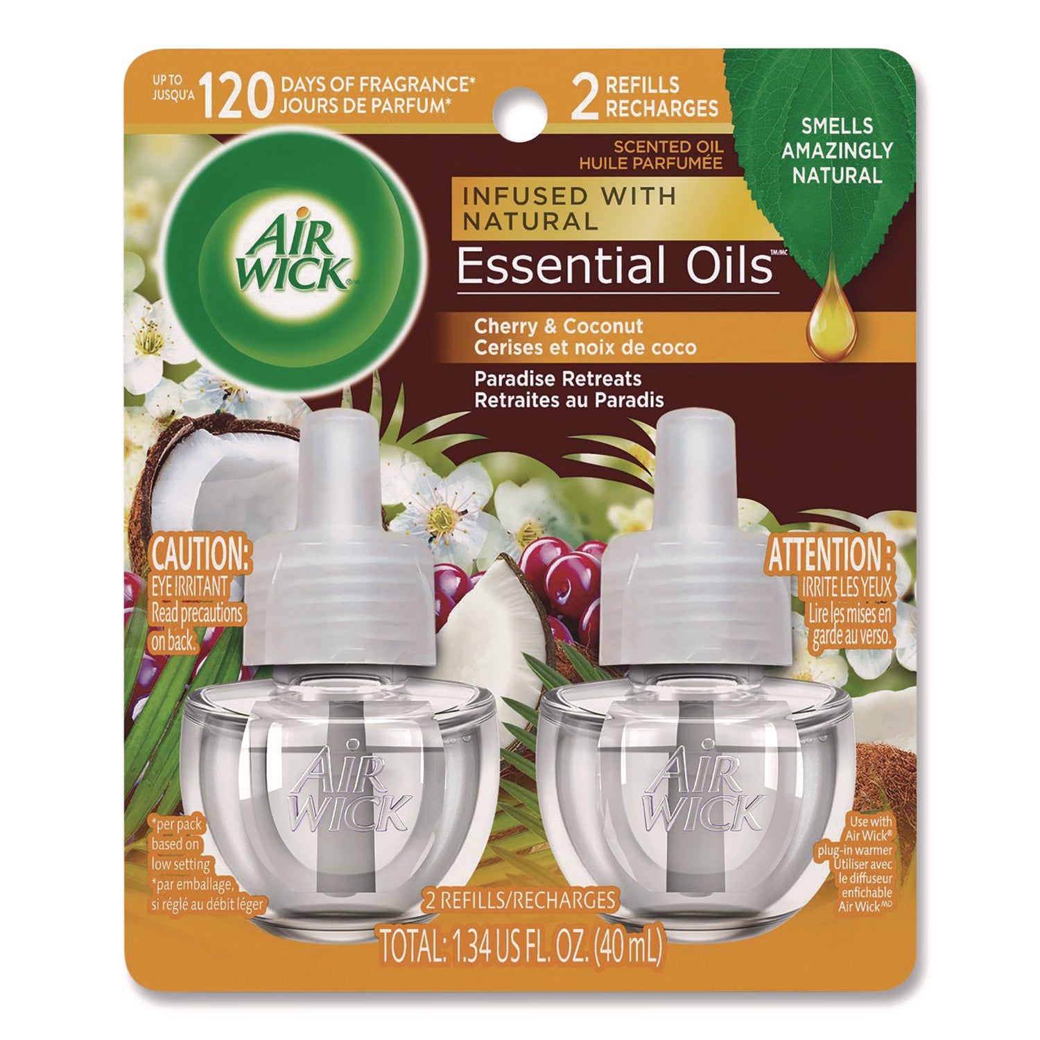 Scented Oil Refills, Paradise Retreat, 0.67 oz, 2/Pack