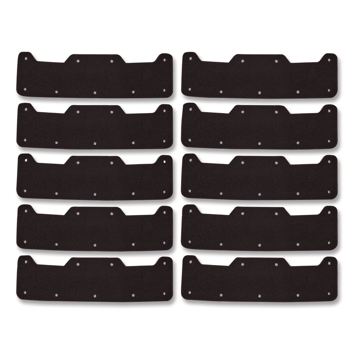 Skullerz 8953 Hard Shell Bump Cap Sweatband Replacement, Black, 10/Pack