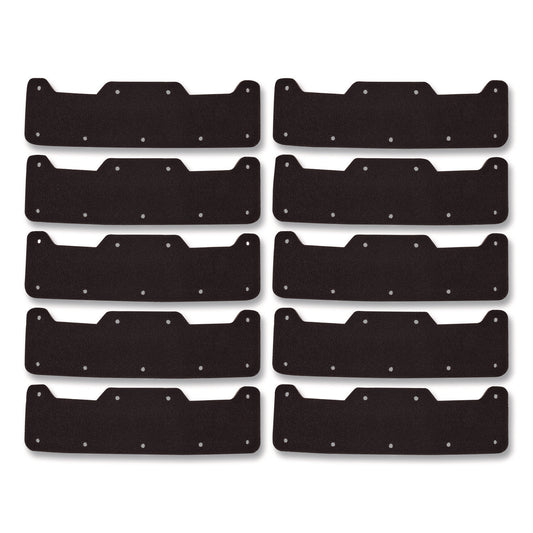 Skullerz 8953 Hard Shell Bump Cap Sweatband Replacement, Black, 10/Pack
