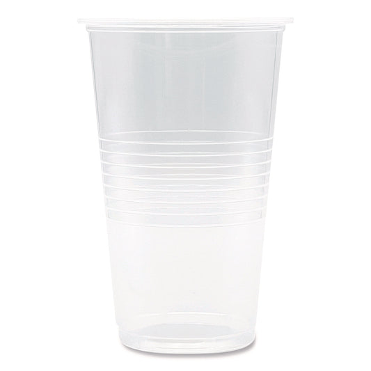 Translucent Plastic Cold Cups, 20 oz, Clear, 50/Pack