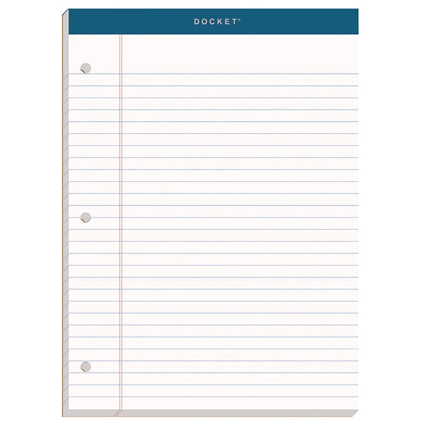 Double Docket Ruled Pads with Extra Sturdy Back, Wide/Legal Rule, (100) White 8.5 x 11 Sheets
