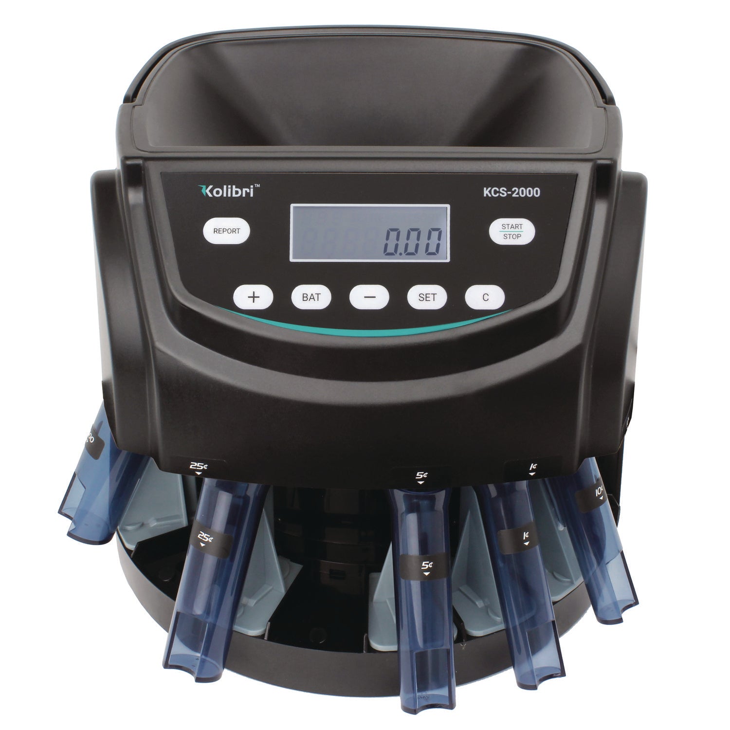 KCS-2000 Coin Sorter, 300 coins/min, 10" x 11.6" x 13.6", Black