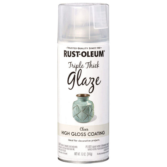 Specialty Triple Thick Glaze Spray Paint, High Gloss Clear, 12 oz Aerosol Can