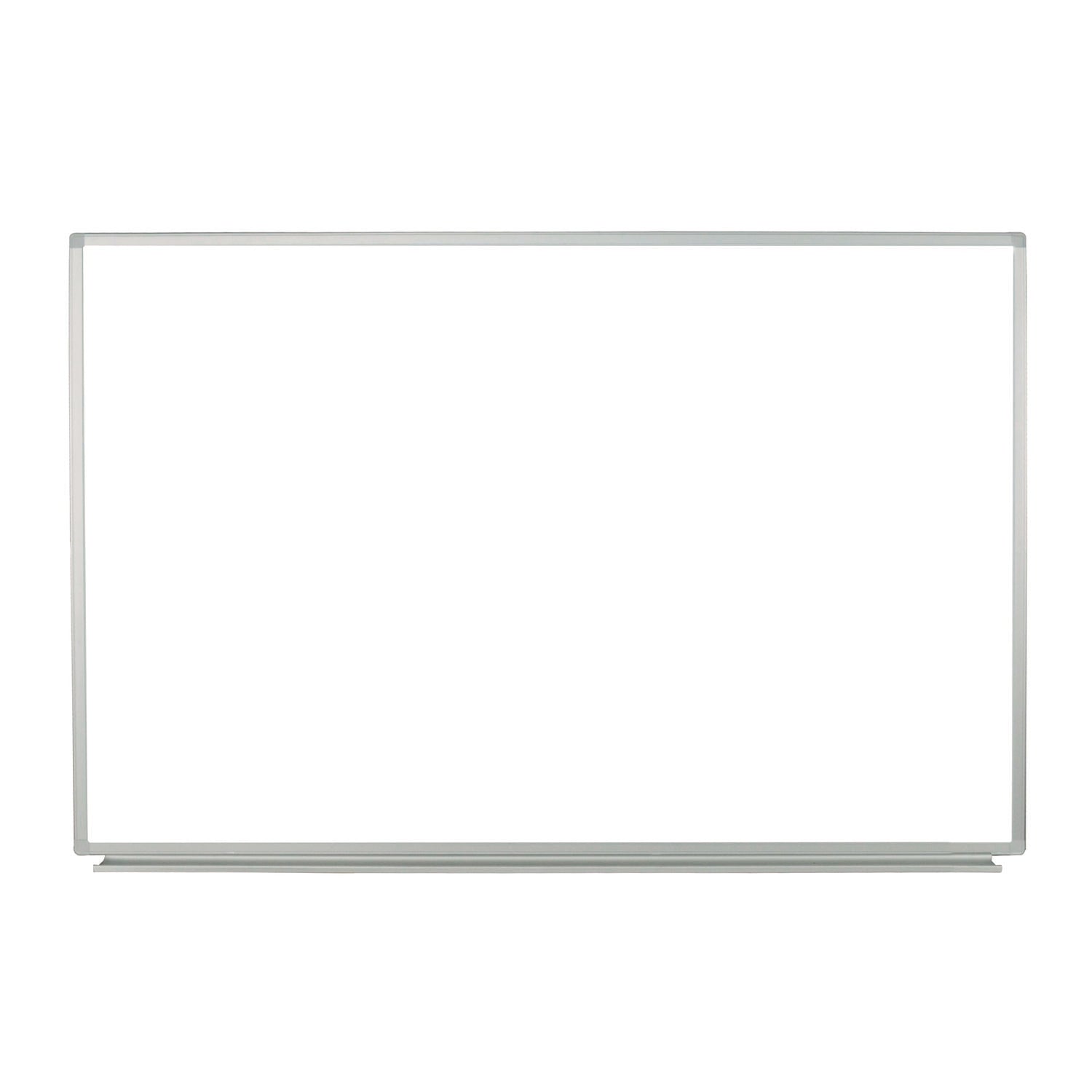 Wall-Mounted Magnetic Whiteboard, 36" x 24", White Surface, Silver Aluminum Frame