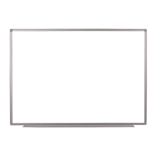 Wall-Mounted Magnetic Whiteboard, 48" x 36", White Surface, Silver Aluminum Frame