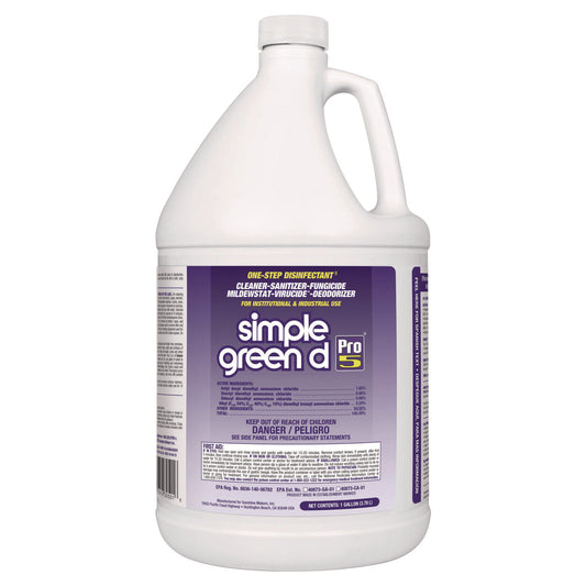 d Pro 5 Disinfectant, Unscented, 1 gal Bottle