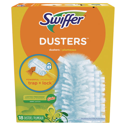 Dusters Refill, Dust Lock Fiber, Gain Original Scent, Blue, 18/Pack