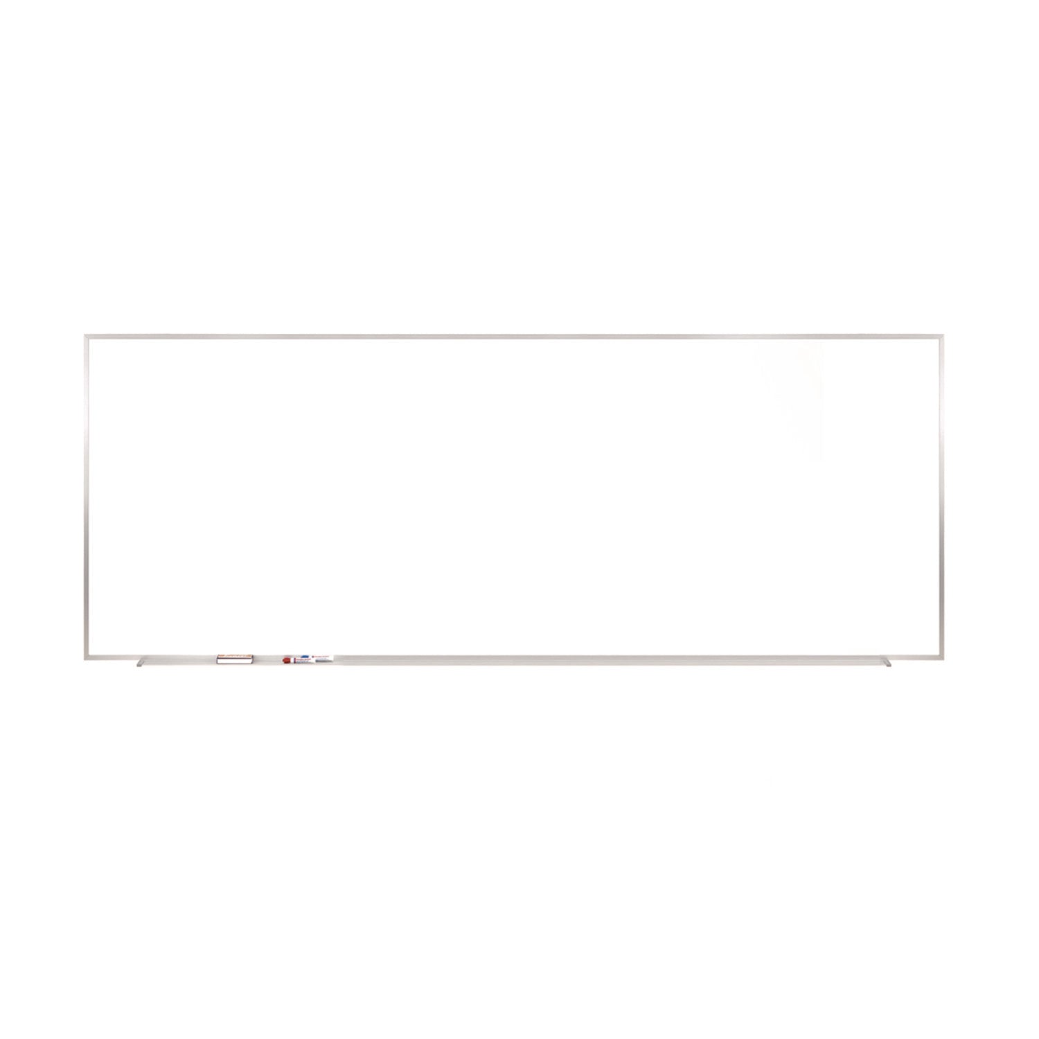 M1 Porcelain Magnetic Whiteboard, 87.91" x 48.5", White Surface, Satin Aluminum Frame