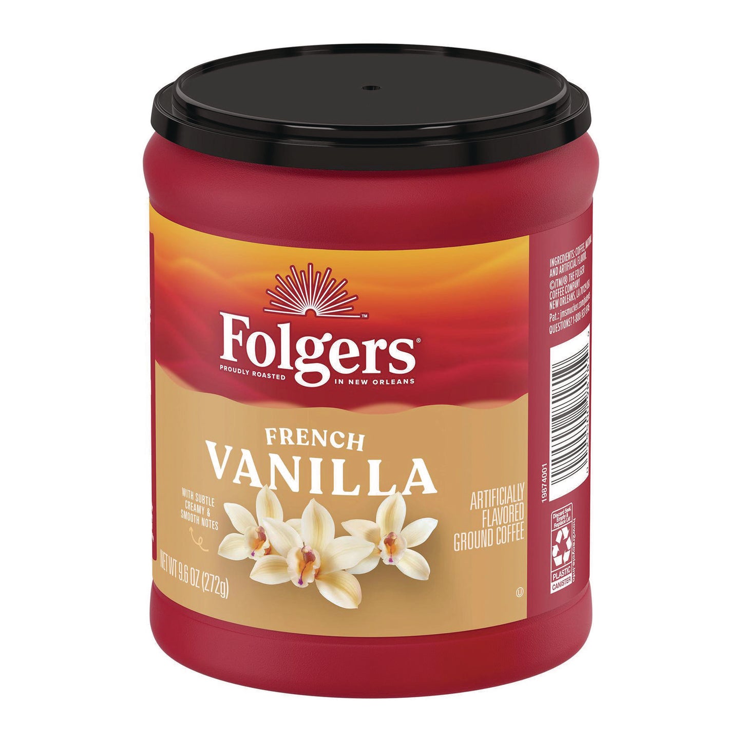 French Vanilla Ground Coffee, 9.6 oz Can