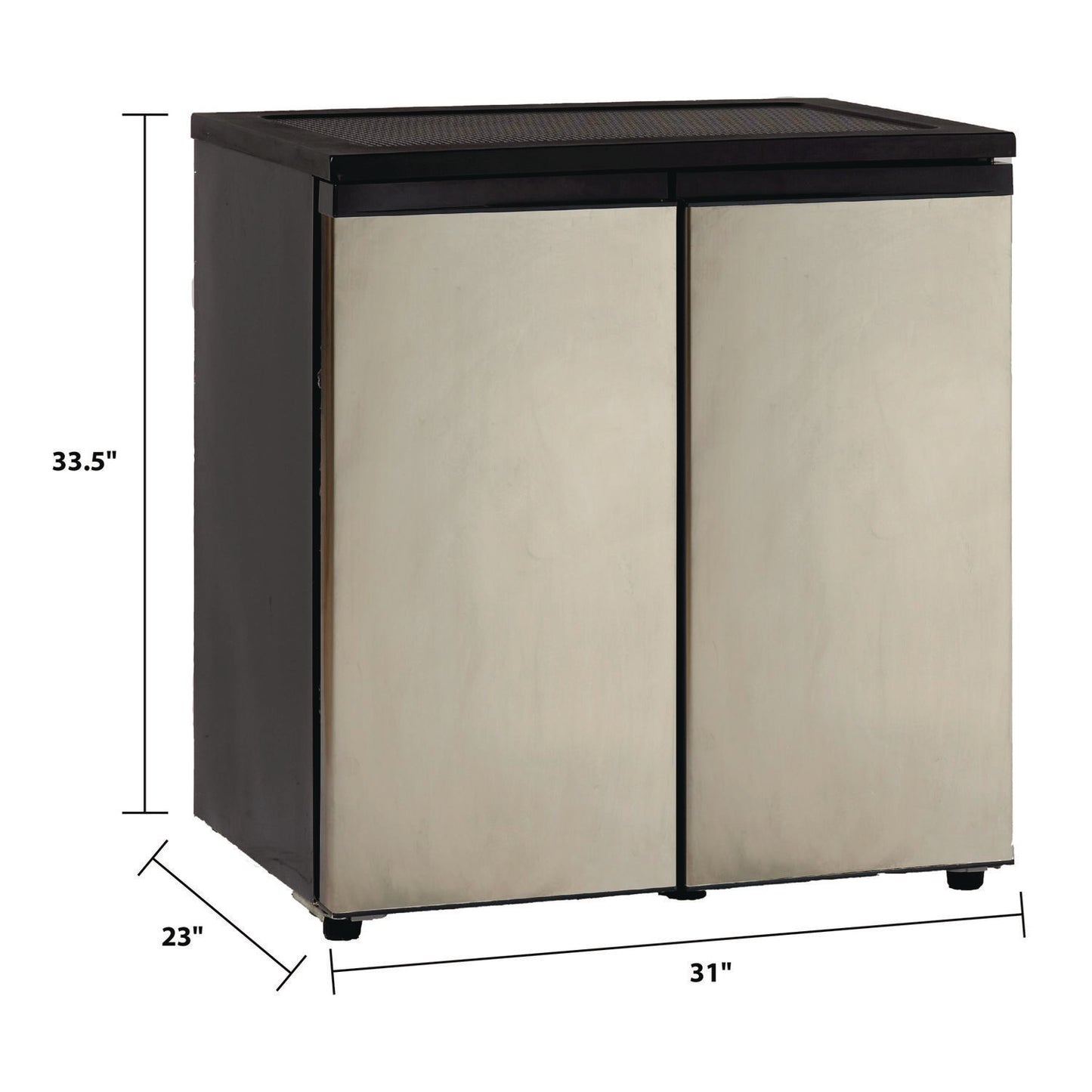 5.5 Cu.Ft. Side by Side Refrigerator/Freezer, Black/Platinum