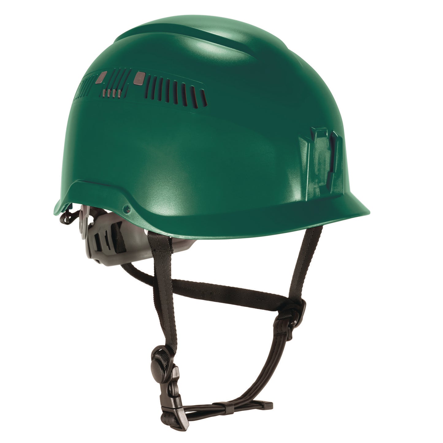 Skullerz 8977 Class C Safety Helmet with Adjustable Venting, Brimless, 6-Point Ratchet, One Size Fits Most (6.5 to 8), Green
