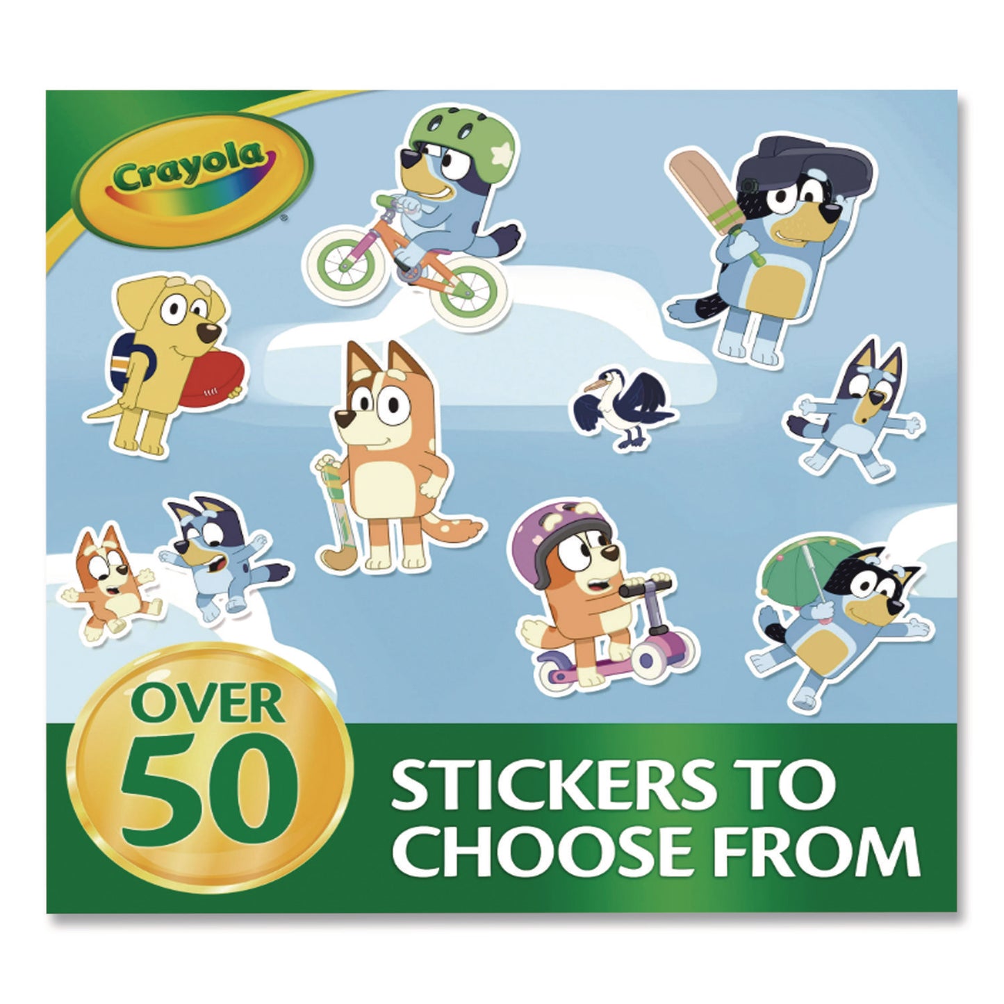 Bluey Color and Sticker Activity Set, Includes Five Markers, Ages 3 and Up, 32 Pages