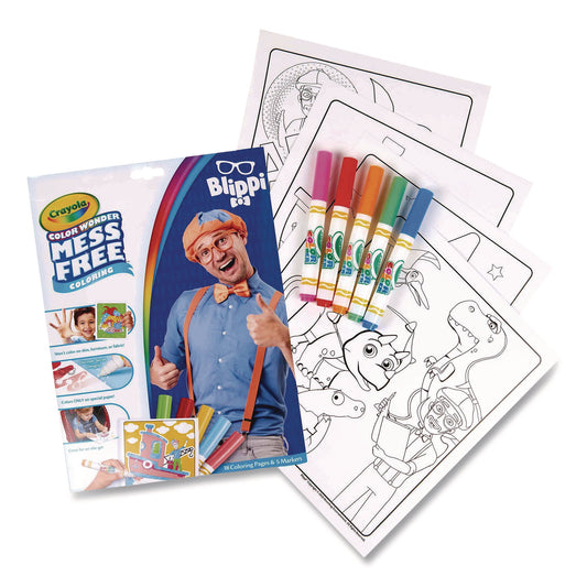 Blippi Color Wonder Kit, Includes Five Markers, Ages 3 and Up, 18 Pages