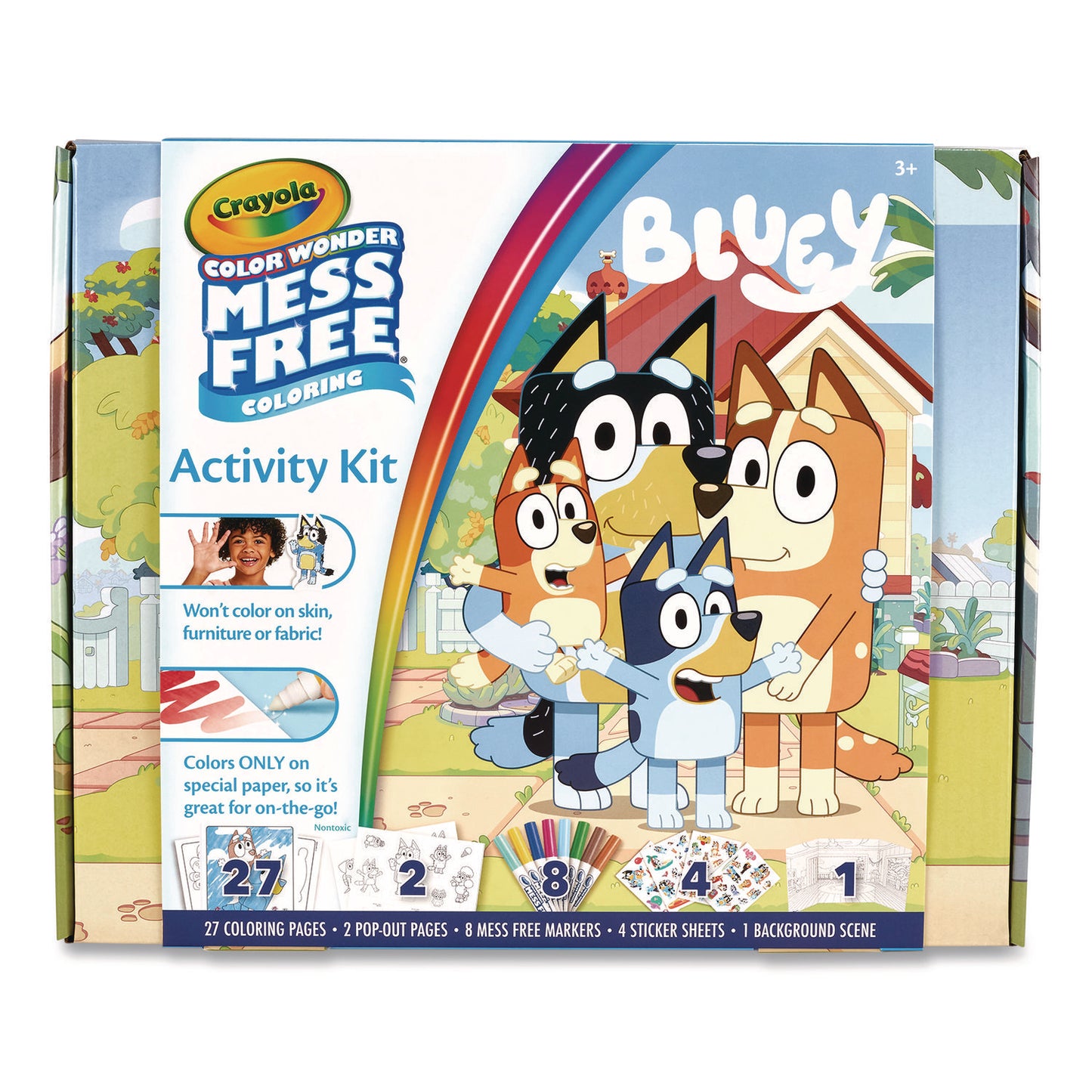 Bluey Color Wonder Activity Kit, Includes Eight Markers, Ages 3 and Up, 10 x 8 Sheets, 27 Pages