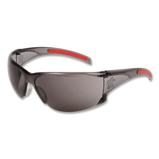 Hulk HK1 Series Safety Glasses, Smoke/Red Full Frame, Gray Dual Lens