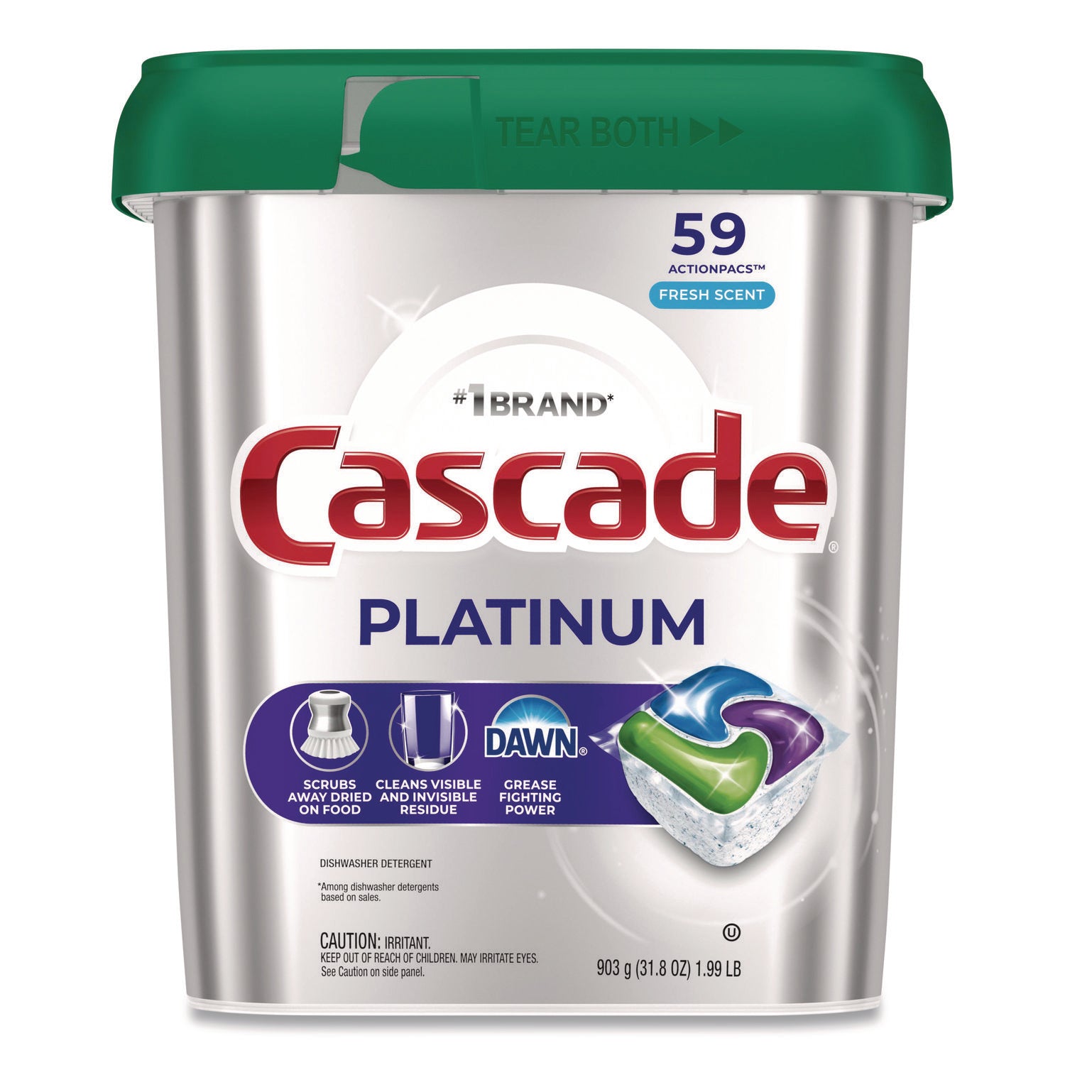 ActionPacs, Fresh Scent, 31.8 oz Tub, 59 Pacs/Tub