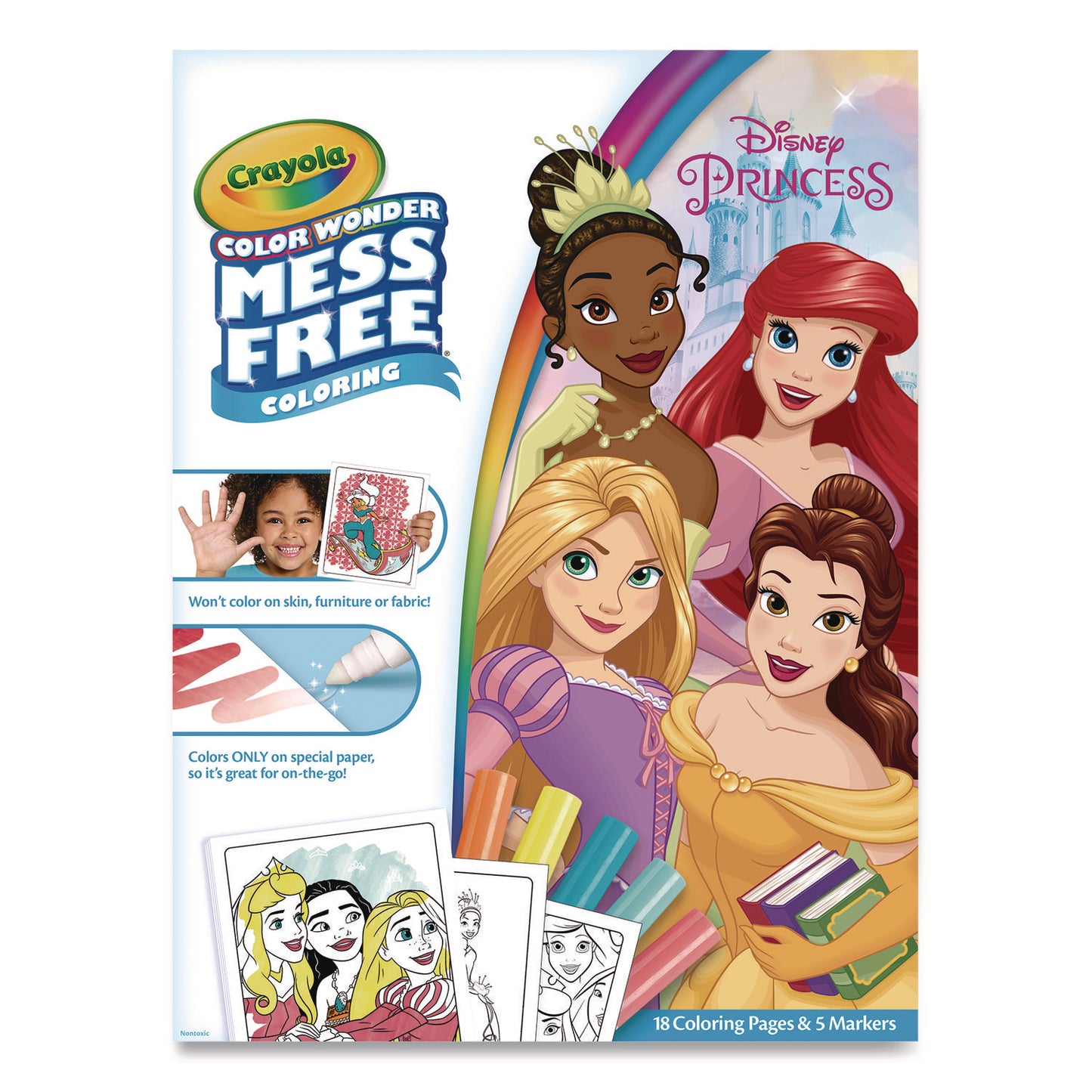 Disney Princess Color Wonder Kit, Includes Five Markers, Ages 3 and Up, 18 Pages