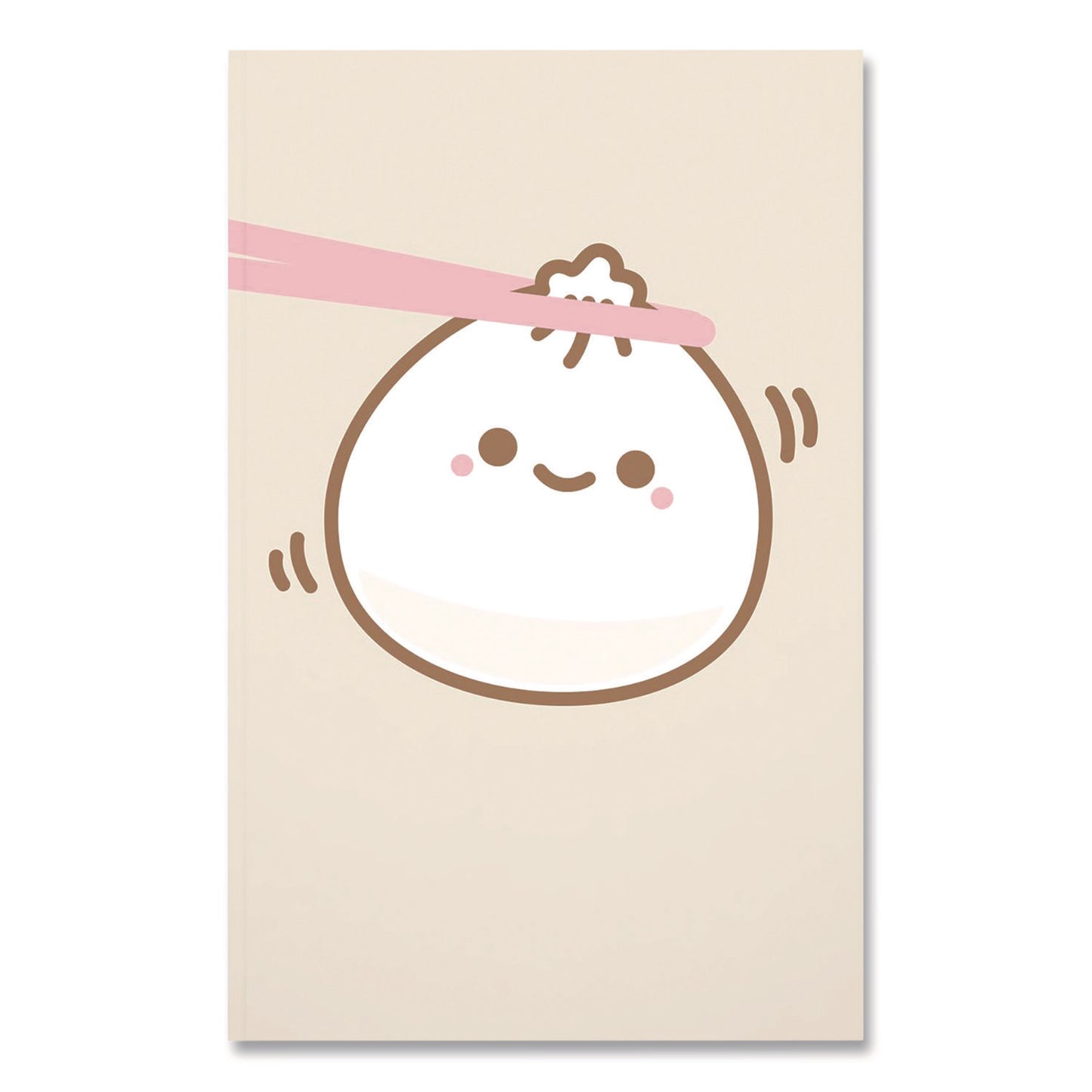 Smoko Lil B Dumpling Layflat Notebook, 1-Subject, Medium/College Rule, Tan/White/Pink Cover, (72) 8 x 5 Sheets