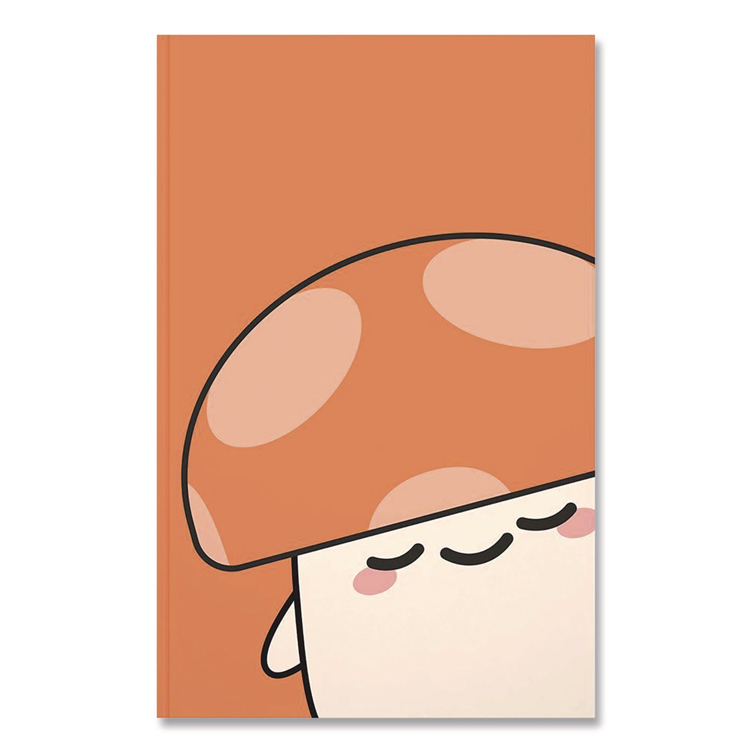 Smoko Kai Mushroom Layflat Notebook, 1-Subject, Medium/College Rule, Orange/White Cover, (72) 8 x 5 Sheets
