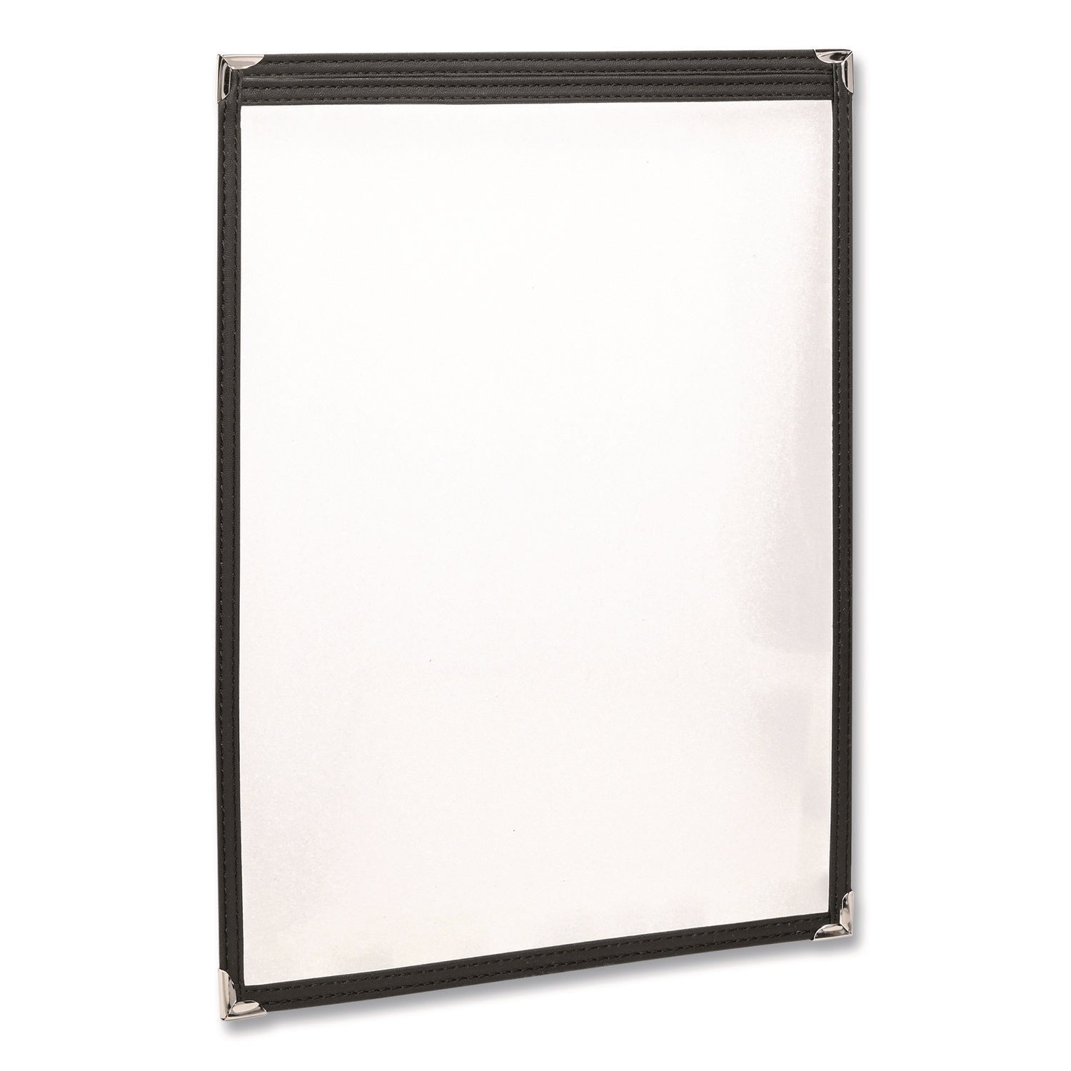 Menu Holder For 8.5 x 11 Menus, Portrait Orientation, 9.3 x 11.9 Holder, Clear/Black/Gold