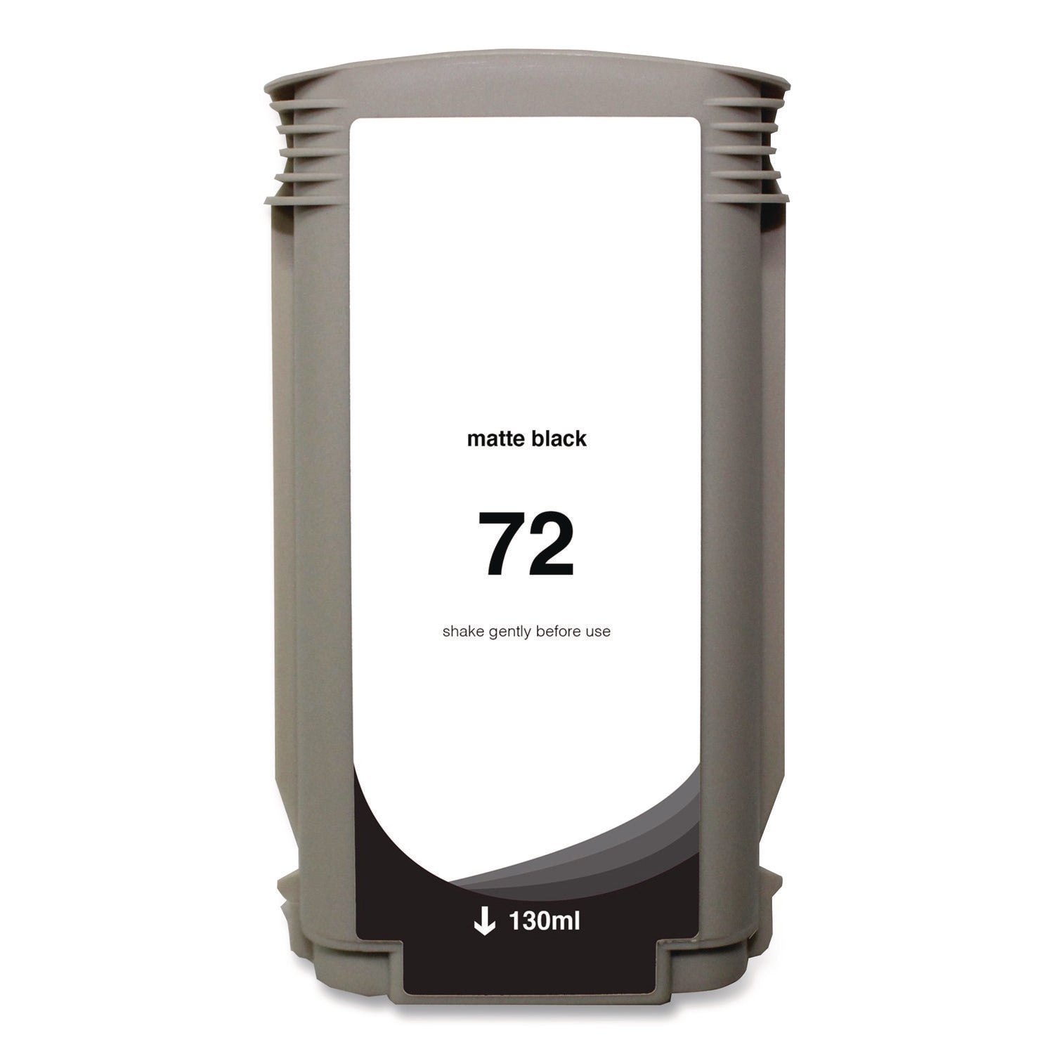 Remanufactured Matte Black High-Yield Ink, Replacement for 72 (C9403A), 130 mL
