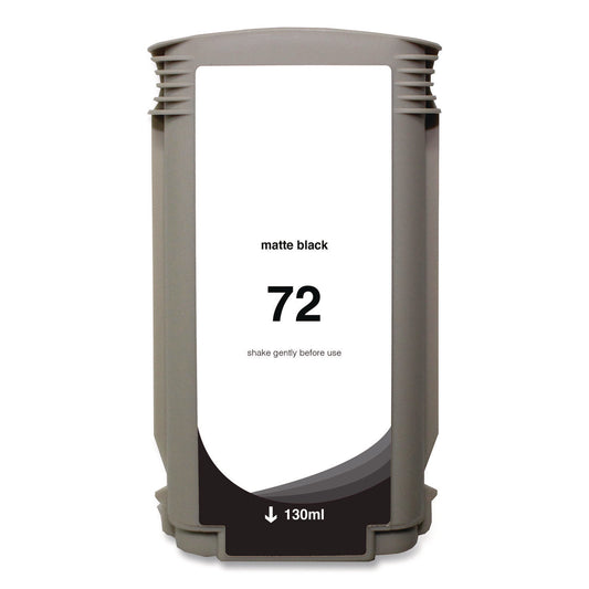 Remanufactured Matte Black High-Yield Ink, Replacement for 72 (C9403A), 130 mL