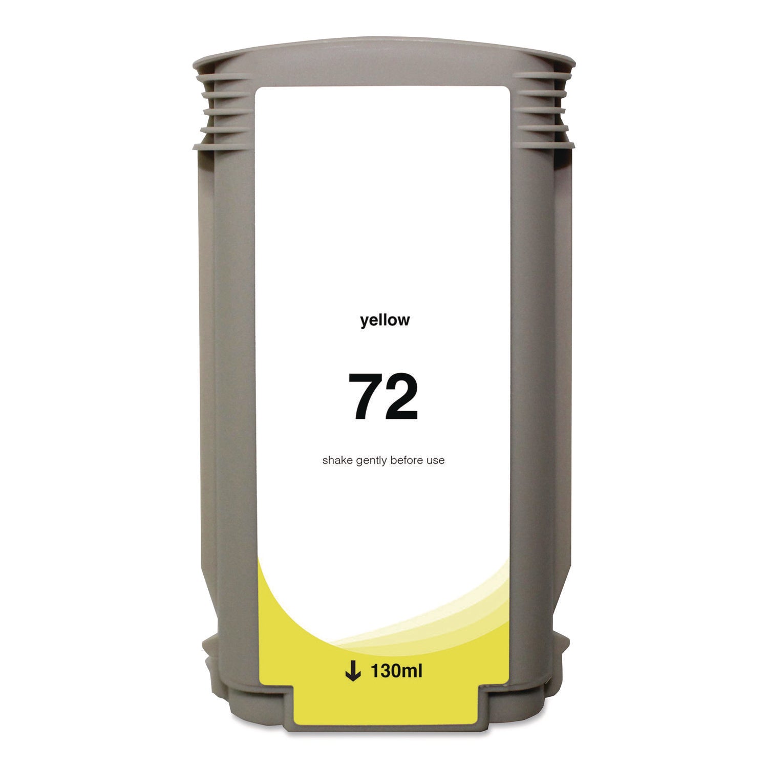 Remanufactured Yellow High-Yield Ink, Replacement for 72 (C9373A), 130 mL