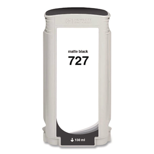Compatible Matte Black Ink, Replacement for 727 (B3P22A), 130 mL