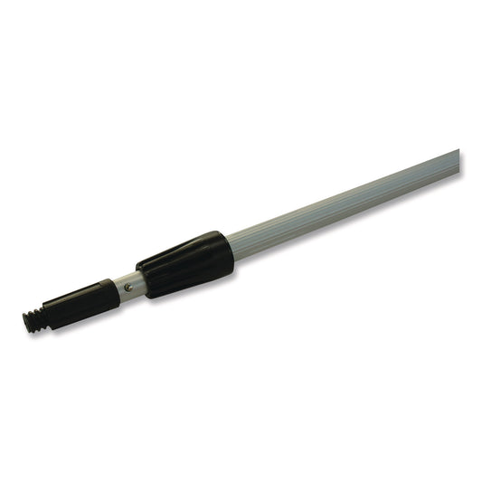 Aluminum Extension Pole, Two Sections, 8 ft, Silver/Black