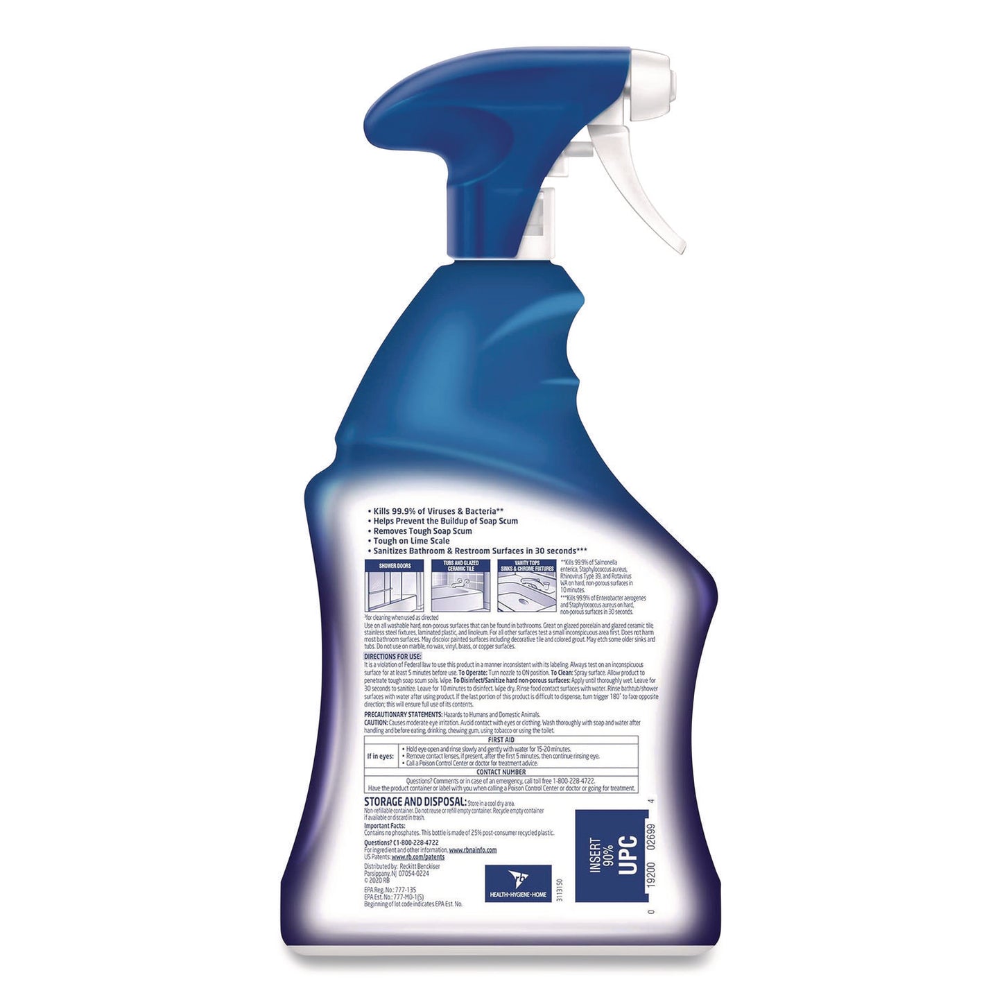 Disinfectant Power Bathroom Foamer, Liquid, Atlantic Fresh Scent, 32 oz Spray Bottle
