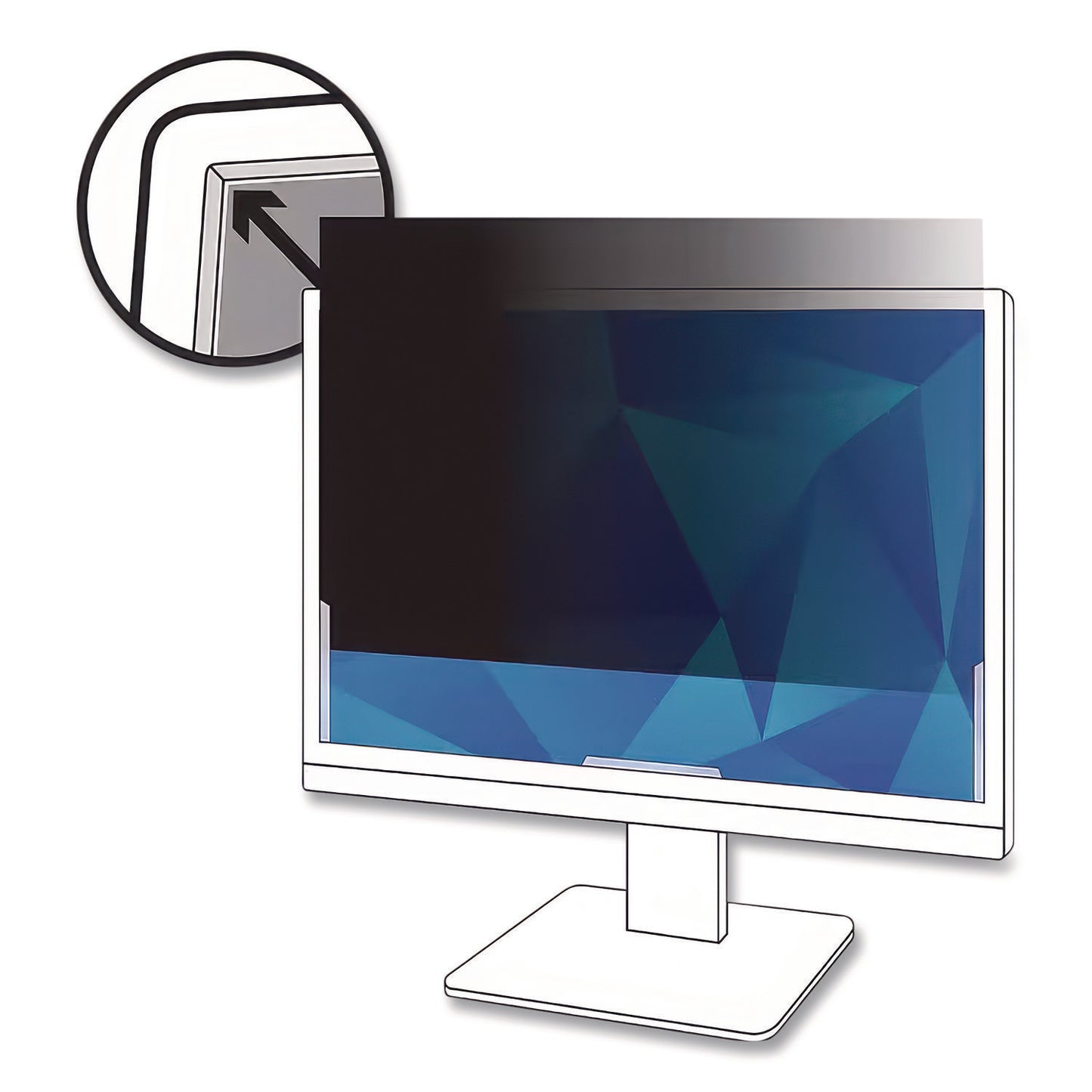 Frameless Blackout Privacy Filter for 24" Widescreen Flat-Panel Monitor, 16:10 Aspect Ratio