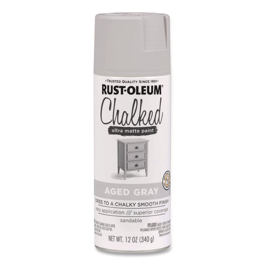 Ultra Matte Chalked Paint, Matte Aged Gray, 12 oz Aerosol Can