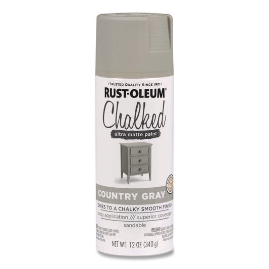 Ultra Matte Chalked Paint, Matte Country Gray, 12 oz Aerosol Can