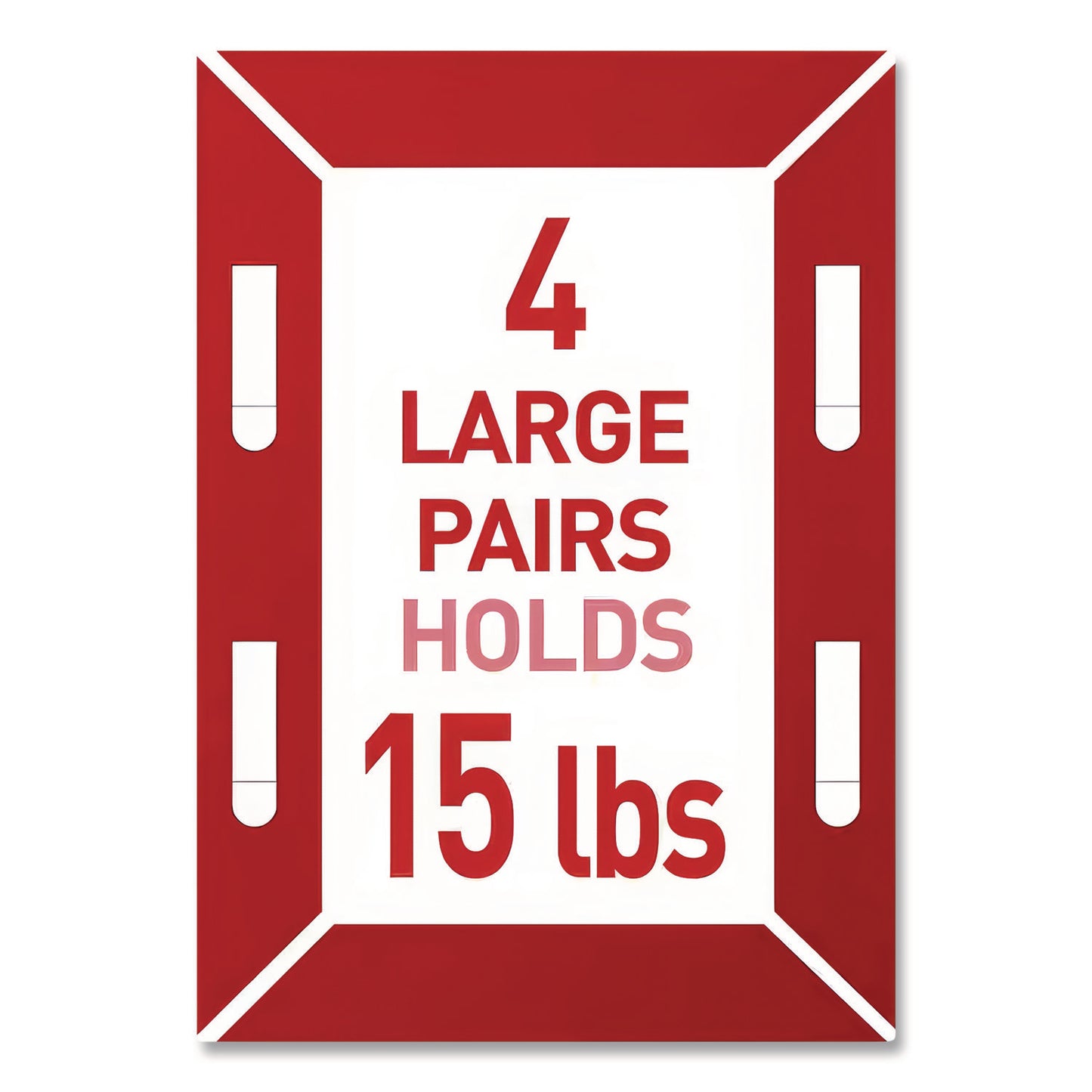 Bath Picture Hanging Strip Pairs, Holds Up to 4 lb, Large: 0.75" x 3.65", White, 4/Pack