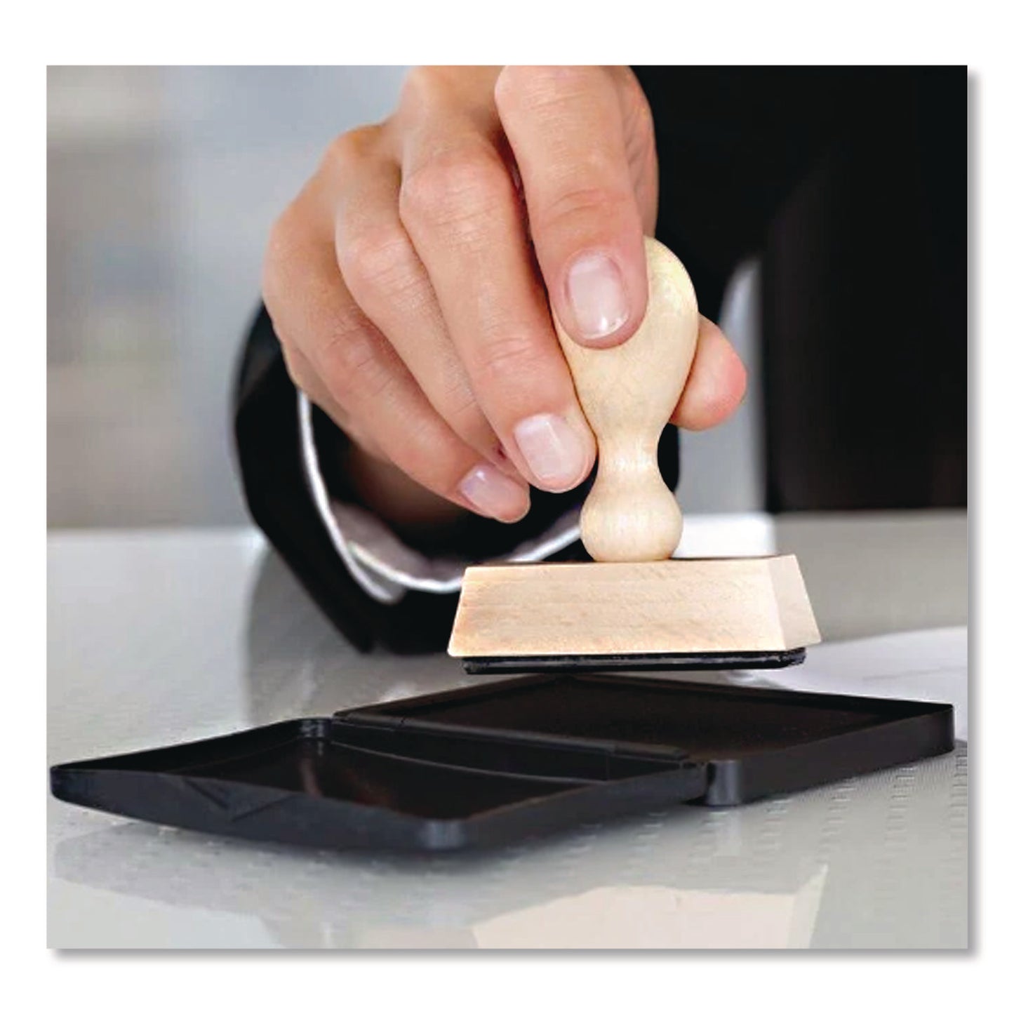 2000 Plus One-Color Felt Stamp Pad, #2, 6.25" X 3.5", Black