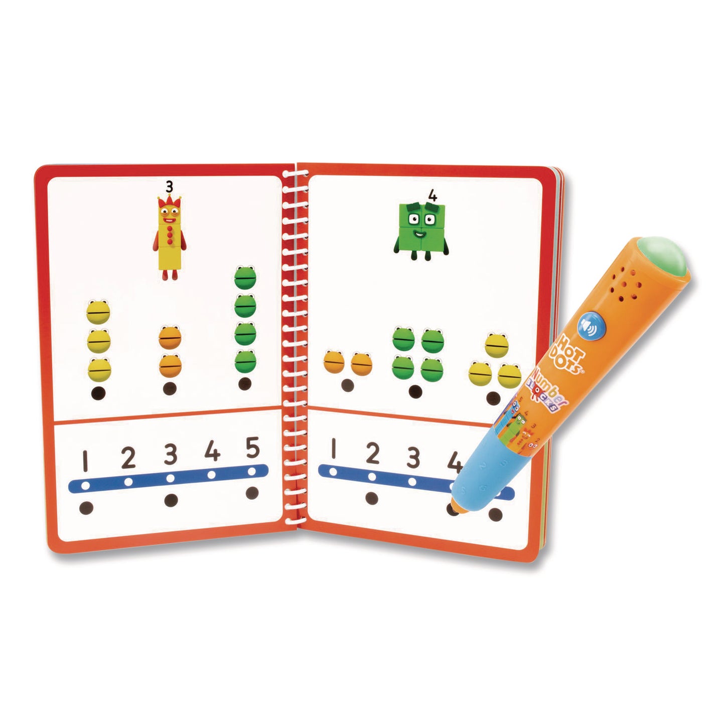 Hot Dots Numberblocks Activity Book with Interactive Pen, Number Recognition 1-10, 75 Activities, Pre-K to K, 60 Pages