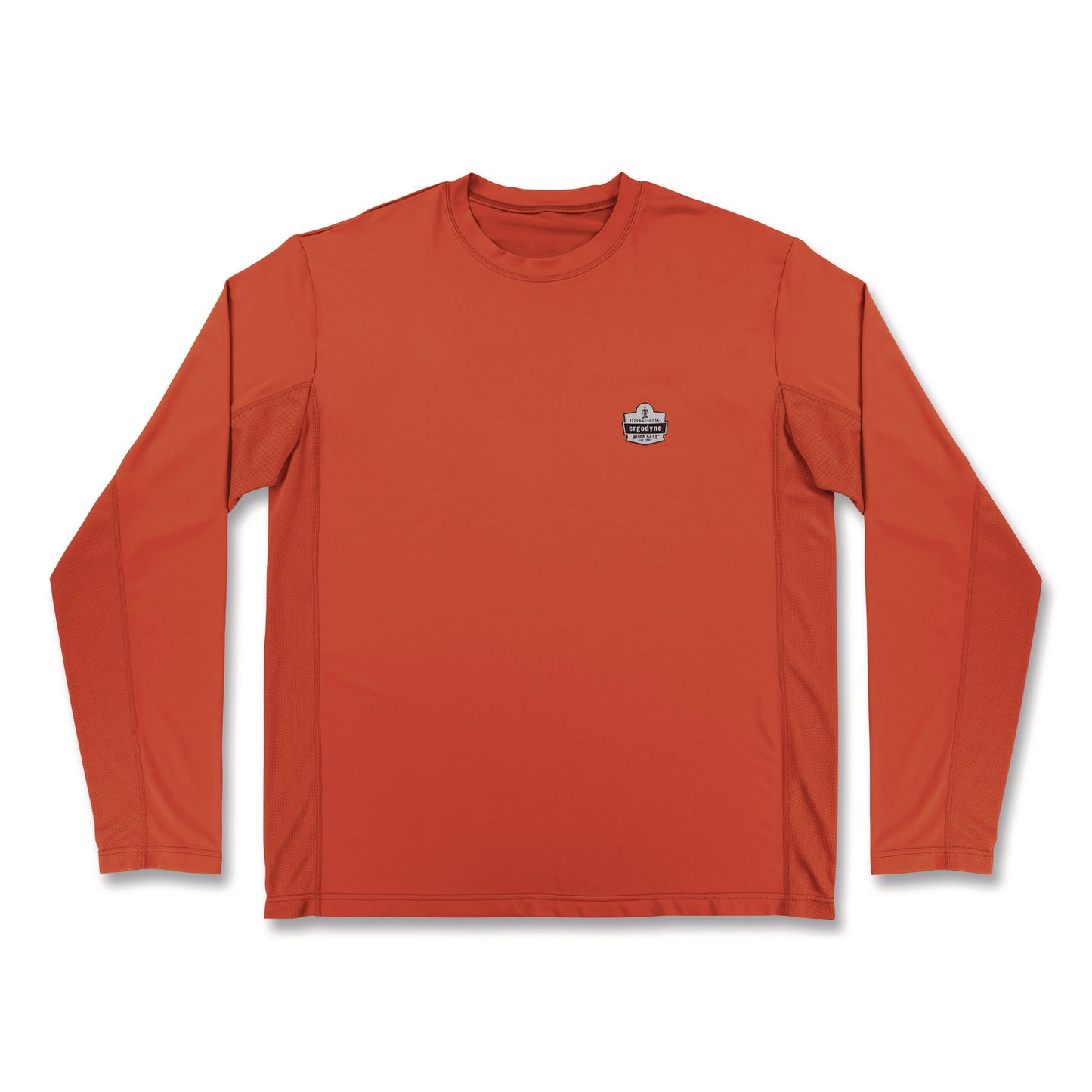 Chill-Its 6689 Cooling Long Sleeve Sun Shirt with UV Protection, Small, Orange