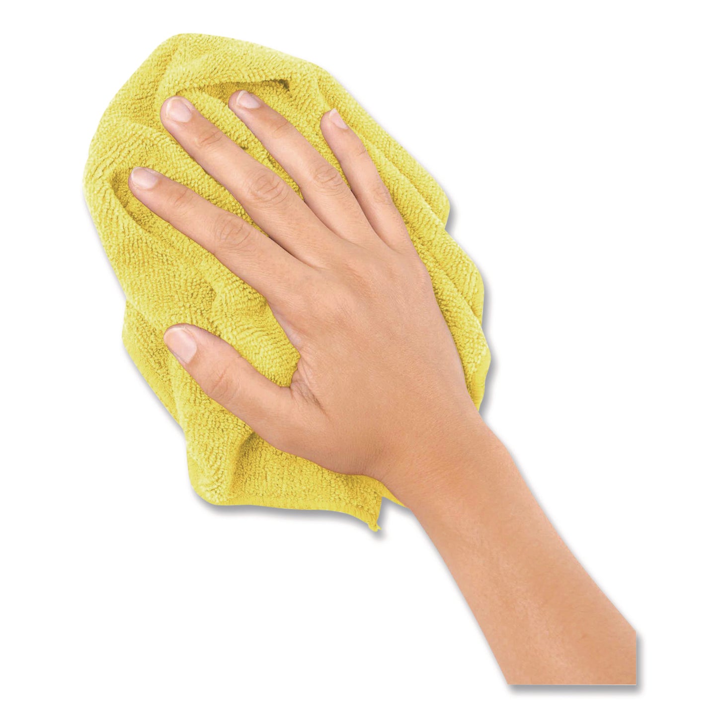 Microfiber Cleaning Cloths, 12 x 12, Yellow, 12/Pack