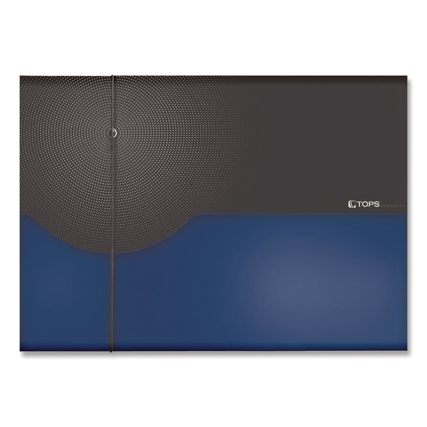 Seven-Pocket Poly Expanding File, 1" Expansion, 7 Sections, Elastic Cord Closure, 1/6-Cut Tabs, Letter Size, Blue