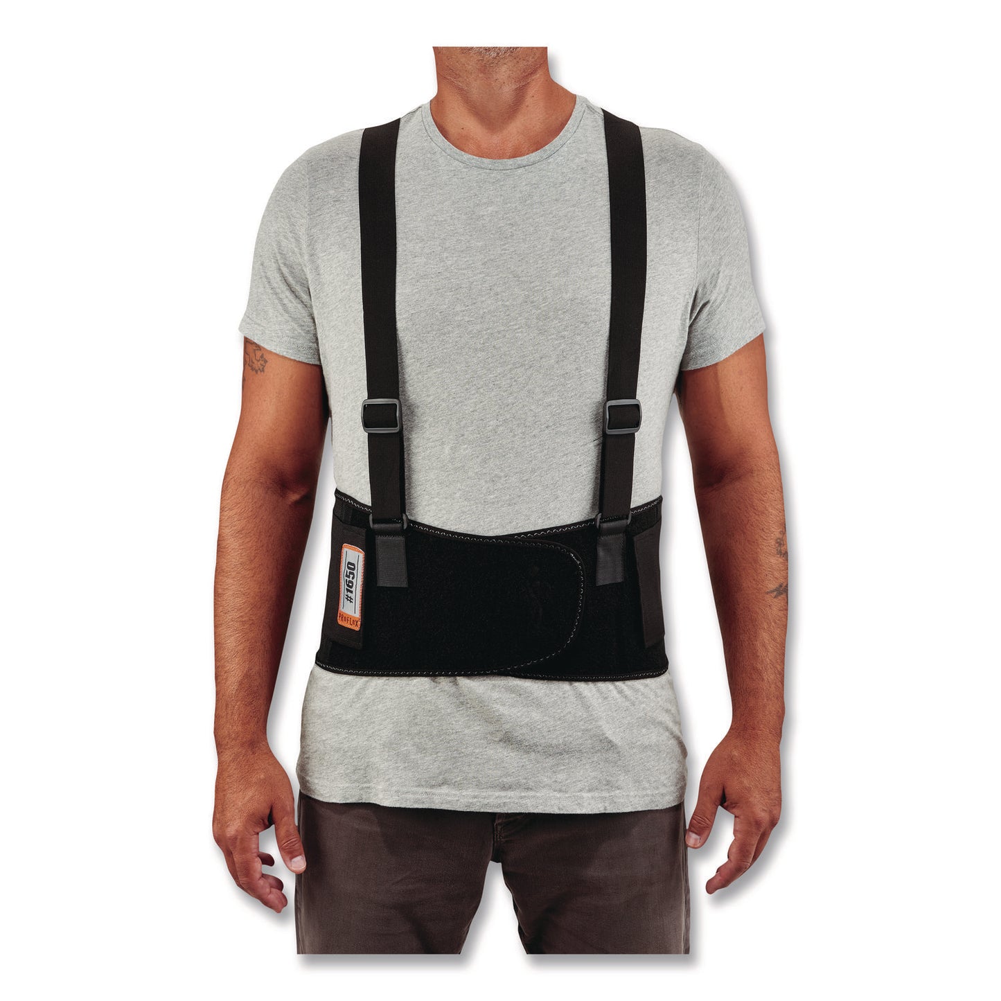ProFlex 1650 Economy Elastic Back Support Brace, Medium, 30" to 34" Waist, Black