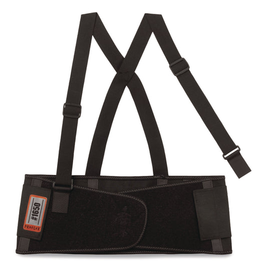 ProFlex 1650 Economy Elastic Back Support Brace, 2X-Large, 42" to 46" Waist, Black