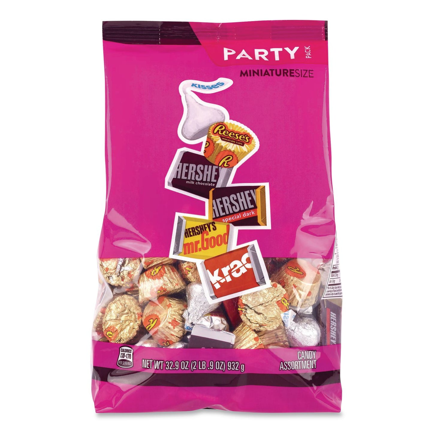 Milk Chocolate Candy Mini Assortment, 32.9 oz Bag, 122 Individually Wrapped Chocolates