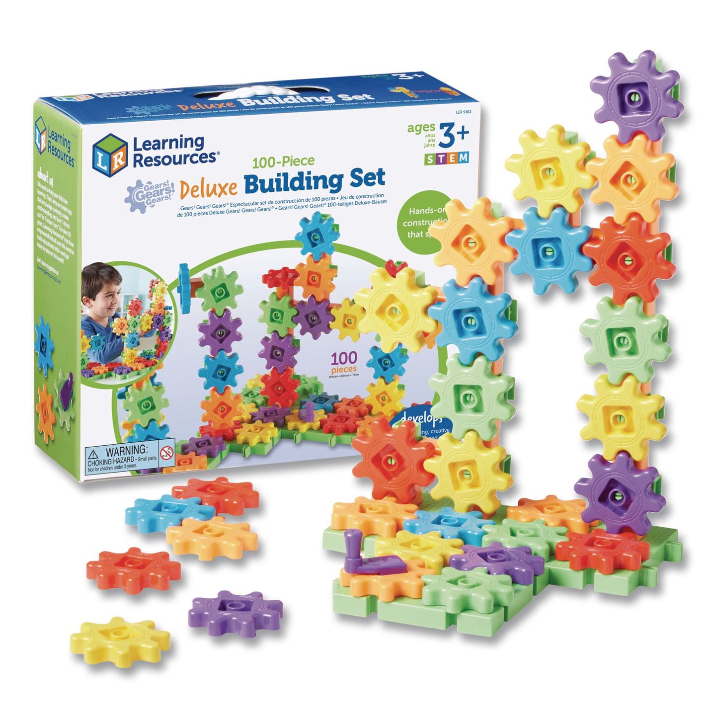Gears! Gears! Gears! Deluxe Building Set, Grades Pre-K to 5, 100 Pieces