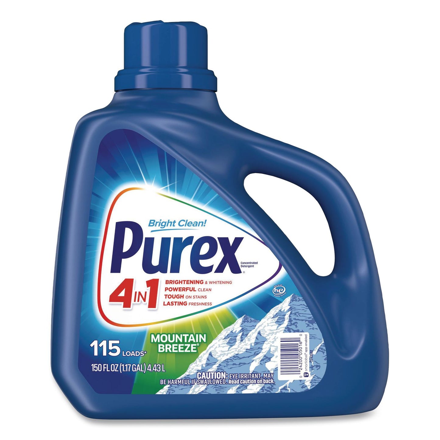 Liquid Laundry Detergent, Mountain Breeze Scent, 150 oz Bottle