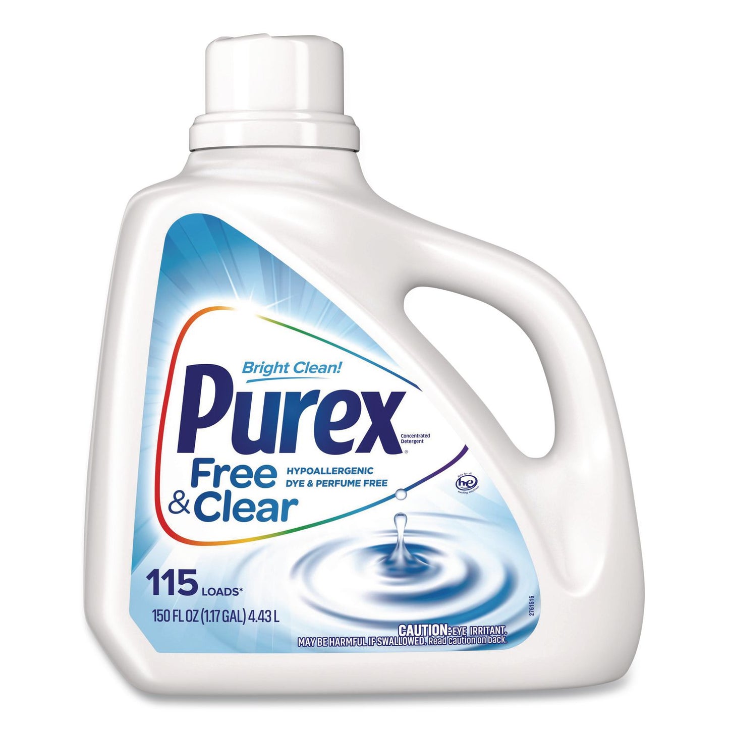 Free and Clear Liquid HE Laundry Detergent, Unscented, 150 oz Bottle