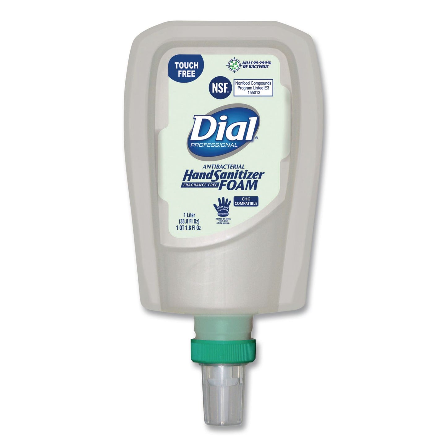 Antibacterial Foaming Hand Sanitizer Refill For Fit Touch Free Dispenser, 1 L Bottle, Fragrance-Free