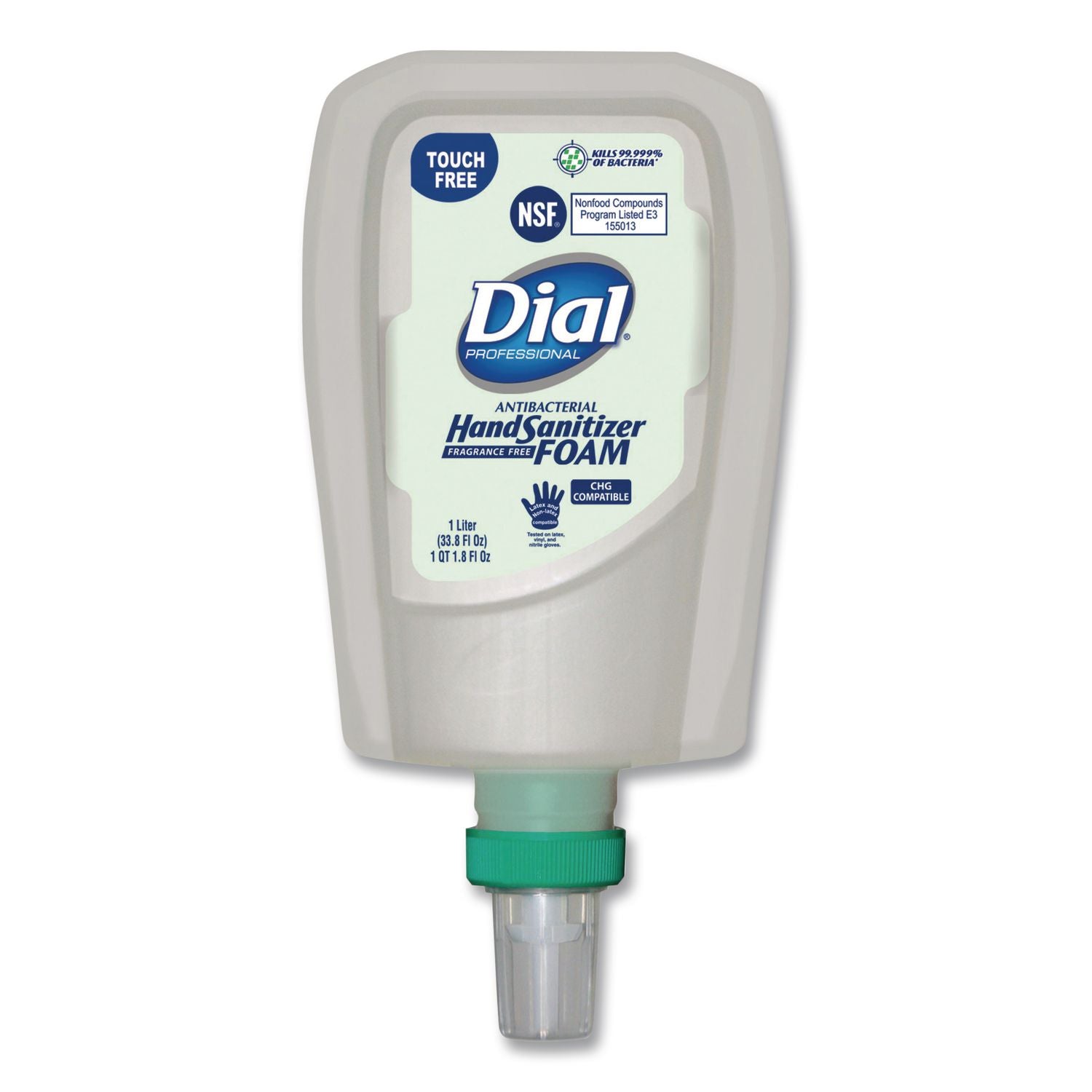 Antibacterial Foaming Hand Sanitizer Refill For Fit Touch Free Dispenser, 1 L Bottle, Fragrance-Free